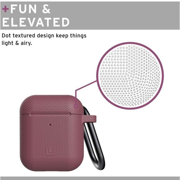 NWT U by UAG Silicone Case Shockproof Carabiner Dusty Rose AirPods Gen 1 & 2‎ - Picture 11 of 11